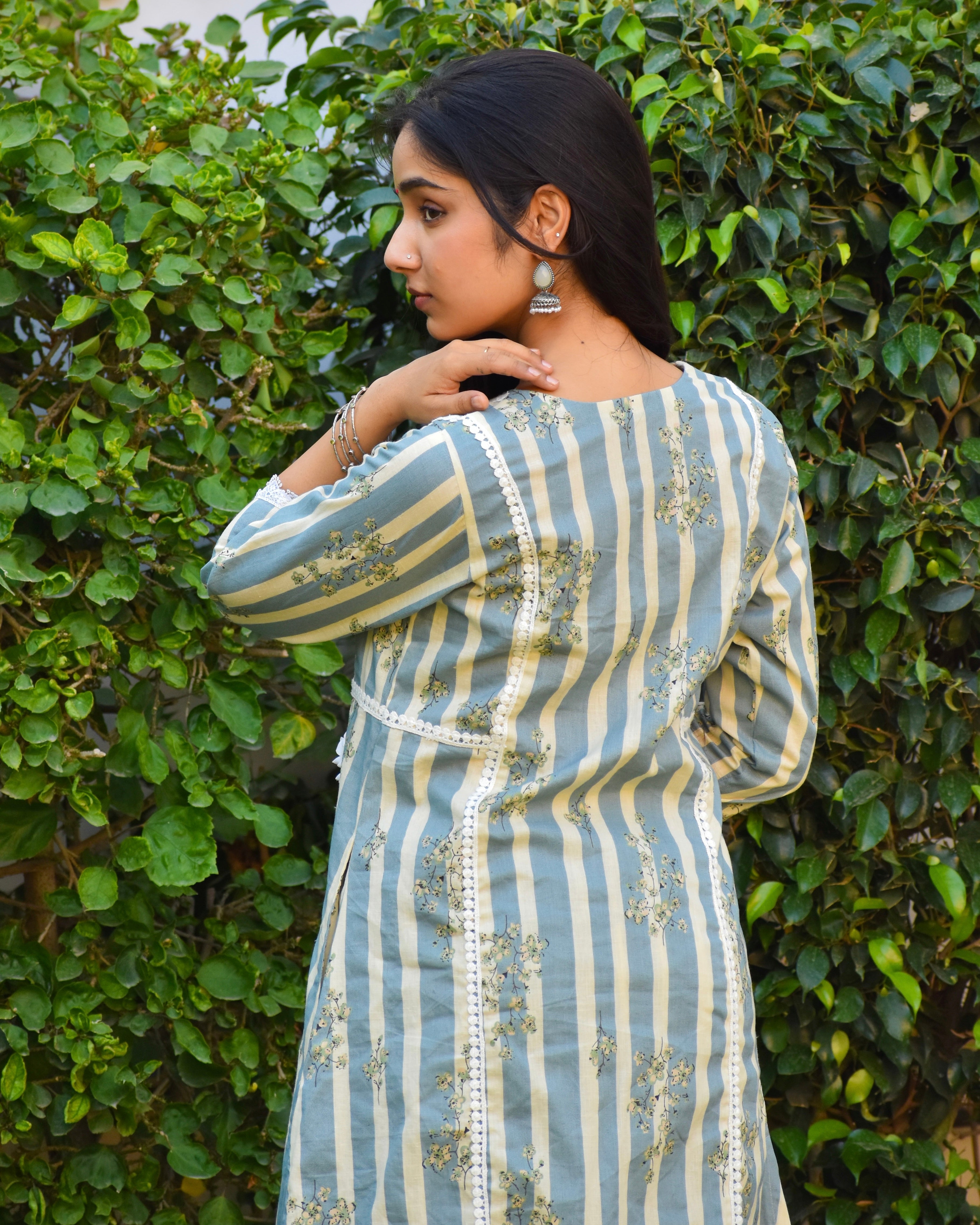 Mridu Handblock Cotton Kurta Set