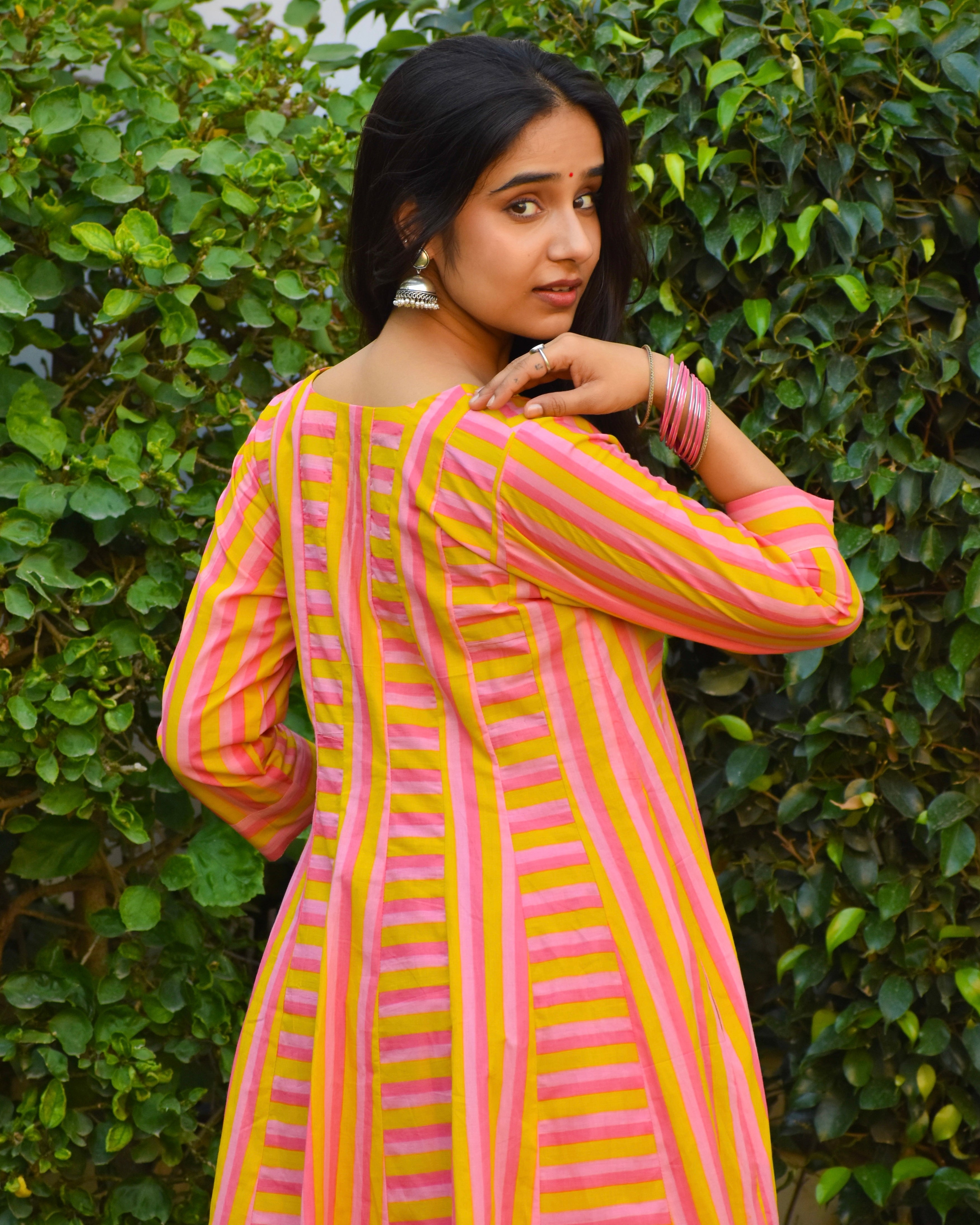 Naveli Handblock Cotton Kurta Set