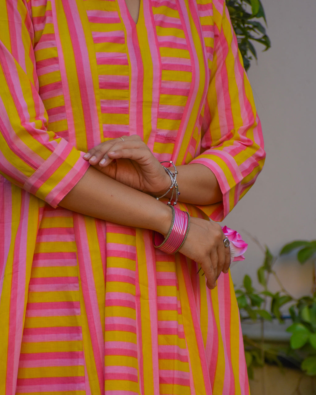 Naveli Handblock Cotton Kurta Set