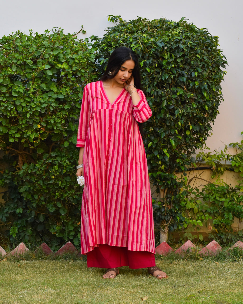 Baag Handblock Cotton Kurta Set