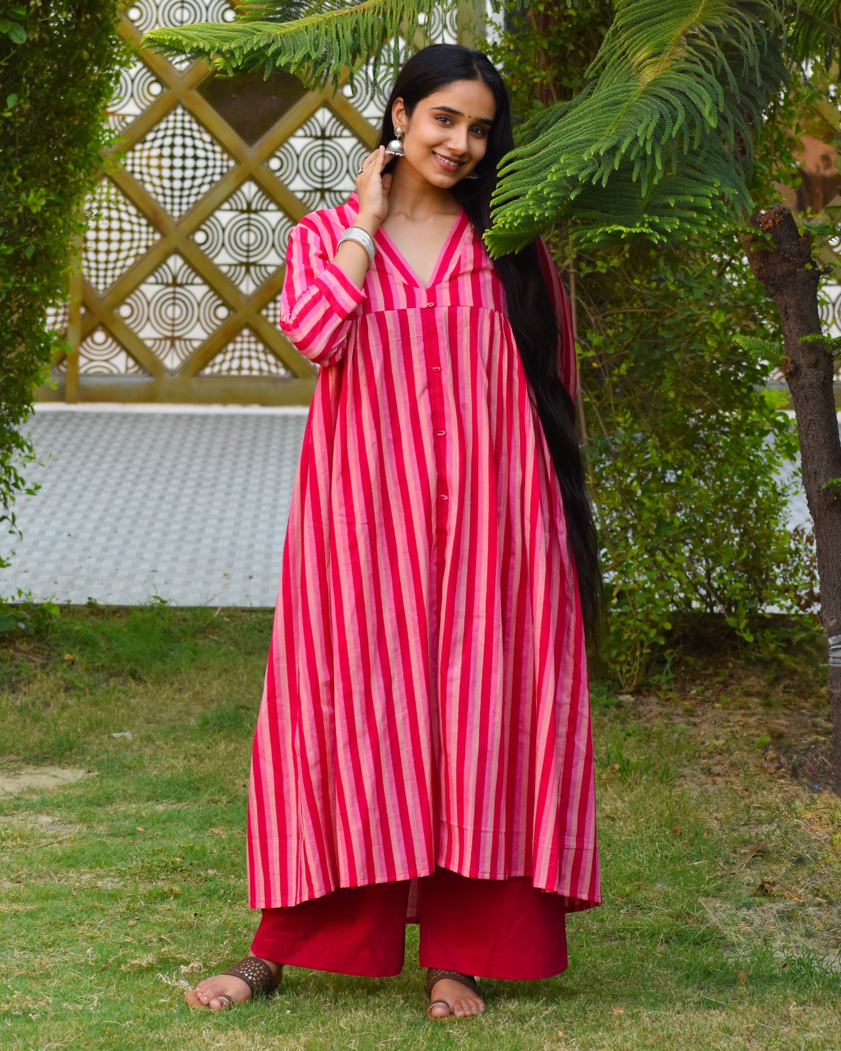 Baag Handblock Cotton Kurta Set