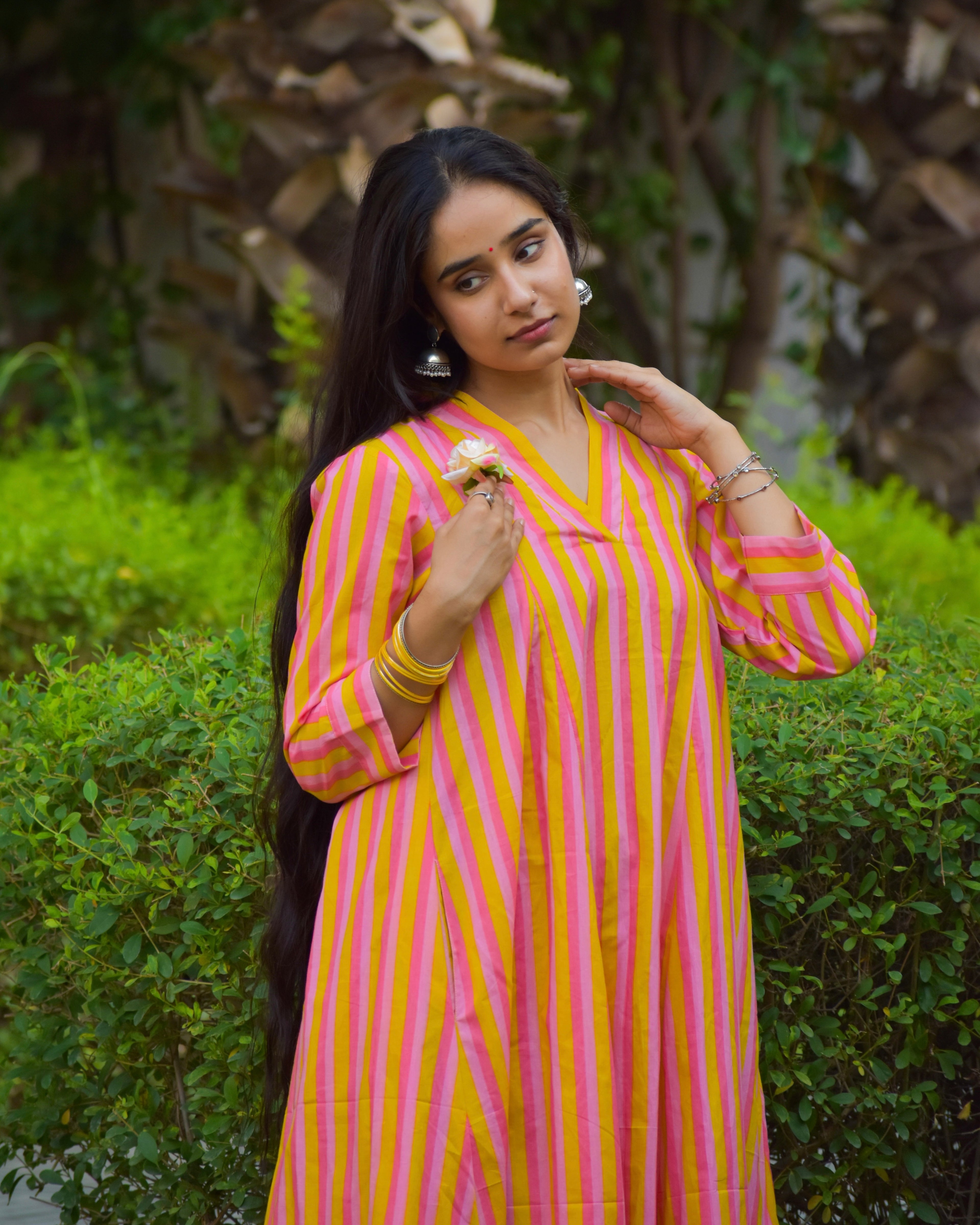 Imli Handblock Cotton Kurta Set