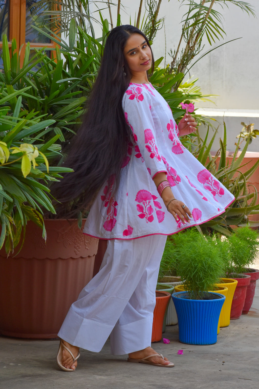 Nihar Handblock Cotton Farshi Set