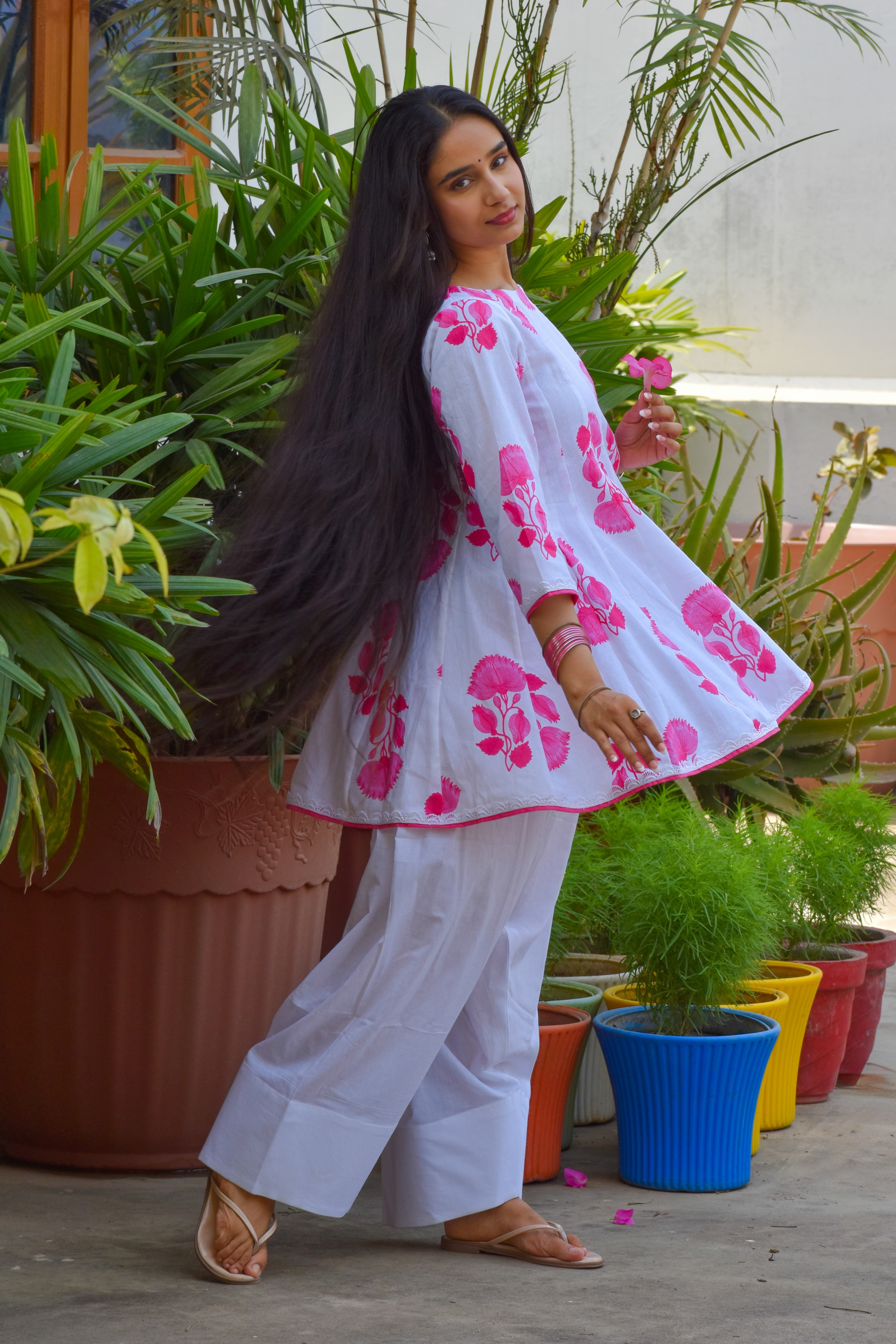 Nihar Handblock Cotton Farshi Set