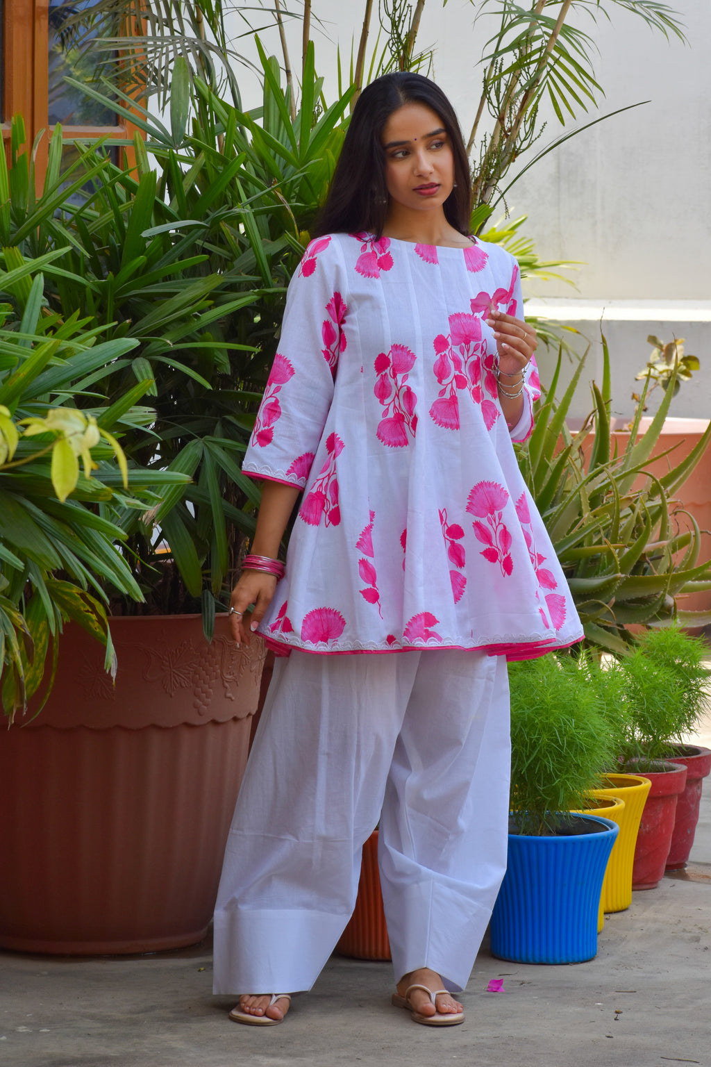 Nihar Handblock Cotton Farshi Set
